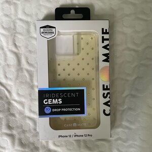 NEW Case Mate Iridescent Gems iPhone 12/ 12 Pro Case With 10 Ft Drop Protection